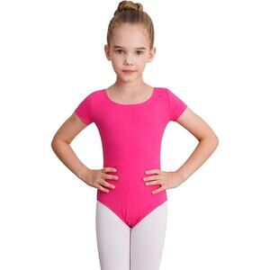 Dance Leotard Daydance Medium Child Hot Pink Cotton Ballet Tap Jazz